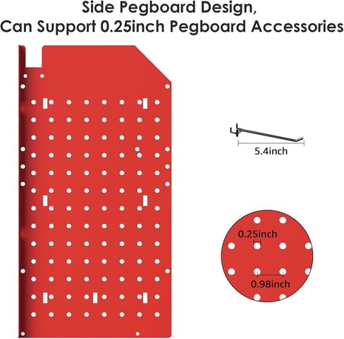 CCCEI Modular Pegboard Rack Power Tool Organizer with Charging Station. 4 Layer Wall Mount Drill Holder, Yellow Tool Battery Charger Organizer. Garage Shop Storage Utility Shelf with Power Strip. in Saudi Arabia