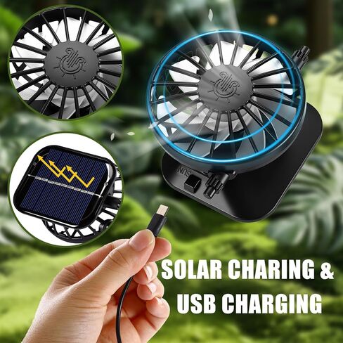 Syhood Solar Powered Fan Hat with Arm Sleeves Neck Gaiter for Men Women Outdoor Wide Brim Bucket Hat with Fan for Hiking in Saudi Arabia