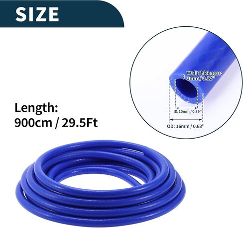 خراطيم أنابيب السيليكون خراطيم فراغ السيارات 29.5 قدم 3/8 "معرف 10 مم 3 مم 1 PC درجة حرارة عالية 130psi كحد أقصى للهواء والماء in Saudi Arabia