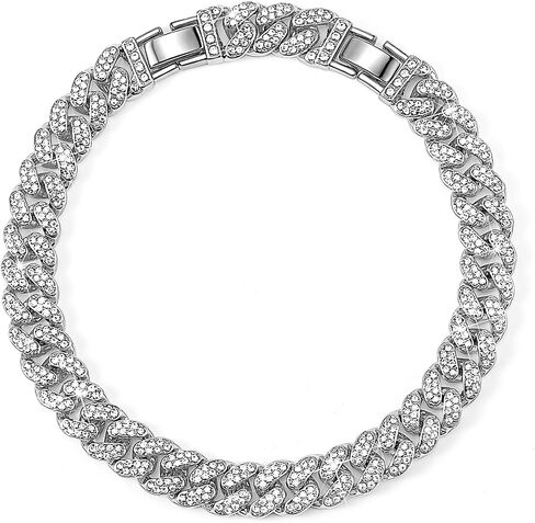 باتيير أساور الكاحل للسيدات في كاحل السلسلة الكوبية خلخال خلخال قابلة للتعديل مع هدايا مجوهرات بلينستون القابلة للفصل in Saudi Arabia