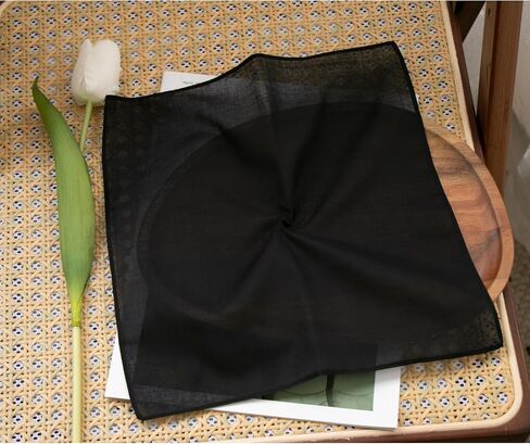 CoCoUSM Solid White Cotton Handkerchiefs for Wedding Party DIY Draw Gift Bulk in Kuwait