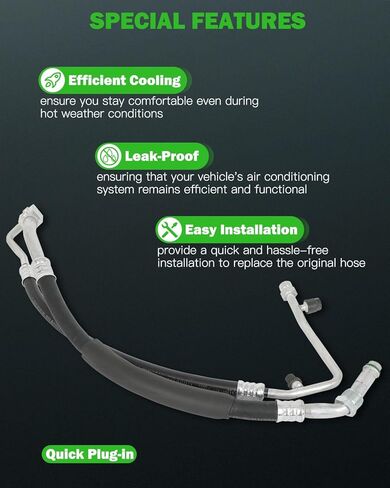 SCITOO AC Suction and Discharge Line Hose Assembly for Ford for E-150 for E-250 for E-350 for E-450 for E-550 for Club Wagon for Econoline 4.2L 4.6L 5.4L 6.8L 2002-2007 (6C2Z19D850AA 6C2Z19D850AB) in Saudi Arabia