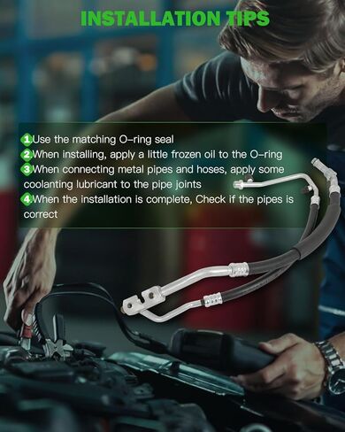 SCITOO AC Suction and Discharge Line Hose Assembly for Ford for E-150 for E-250 for E-350 for E-450 for E-550 for Club Wagon for Econoline 4.2L 4.6L 5.4L 6.8L 2002-2007 (6C2Z19D850AA 6C2Z19D850AB) in Saudi Arabia