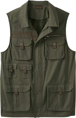 Boulder Creek بواسطة kingsize Men's Big & Tall 9 Pocket Twill Vest in Saudi Arabia