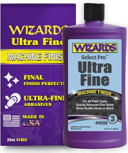 Wizards Select Pro Extra Cutting Compound Step 1 Perfect Match - مزيل خدوش السيارة مع عملية قطع قوية - أفضل استخدام مع الصوف أو الرغوة البيضاء - آمن للاستخدام أثناء إصلاح خدوش طلاء السيارة in Kuwait