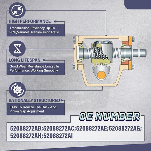 27-8414 Complete Power Steering Gear Box Gearbox Assembly Fit for Grand Cherokee 1999-2004 L6 4.0L | Fit for Grand Cherokee 1999-2004 V8 4.7L,OE# 27-8414, 278414, 52088272AB, 52088272AC in Saudi Arabia