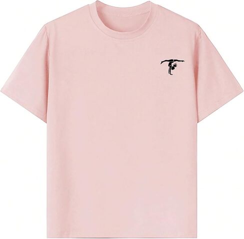 Girl's Bow Leopard Graphic Tees Short Sleeve Preppy Summer T Shirt Aesthetic Baggy Tops in Saudi Arabia