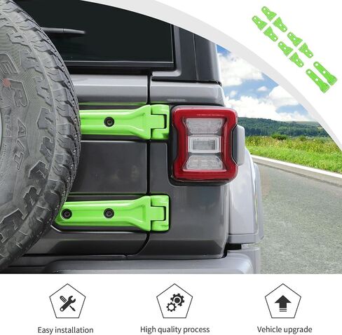 Jwwy for Jeep JL Hinge Kits Door Door Cover Cover Park Tyre Carrier Bracket Cover Cover Trim Trim For 2018-2024+Jeep Wrangler JL Jlu & Gladiator JT Outside Accessories 20pcs White in Kuwait