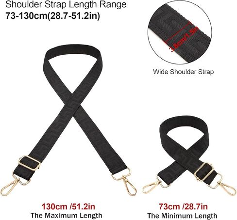 حزام محفظة حارس طويل واسعة 3.8 سم حزام كتف Crossbody حقيبة استبدال أحزمة الغيتار قابل للتعديل للنساء حقائب اليد in Kuwait
