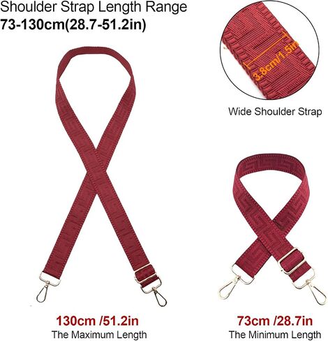 حزام محفظة حارس طويل واسعة 3.8 سم حزام كتف Crossbody حقيبة استبدال أحزمة الغيتار قابل للتعديل للنساء حقائب اليد in Kuwait
