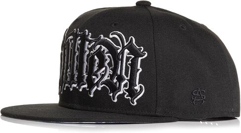 Sullen Men's Hur Skulls Graphic Tattoo Lifestyle Adjustable Flatbill Snapback Hat Black in Saudi Arabia