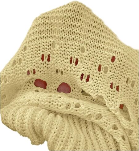 SOLY HUX Women's Plus Size Crochet Tank Tops Sleeveless Crew Neck Ruffle Summer Boho Knit Sweater Vest in Saudi Arabia