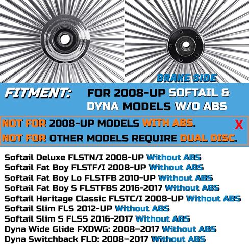 Spokes 21 * 3.5 Inch Front Wheel Single Disc Non-ABS for 2008-up Harley Softail Wheels & Harley Dyna Wheels Custom in Saudi Arabia