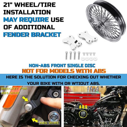 Spokes 21 * 3.5 Inch Front Wheel Single Disc Non-ABS for 2008-up Harley Softail Wheels & Harley Dyna Wheels Custom in Saudi Arabia