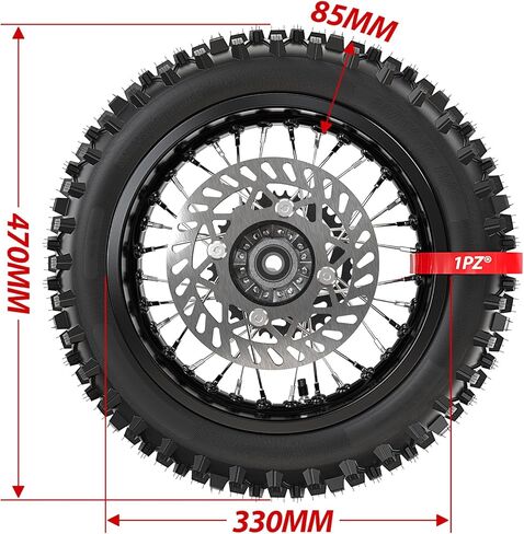 1PZ TDB-D8C 12 "RIM RIM Wheer Disk Brake 80/100-12 استبدال أنبوب الإطارات لمحور 15 مم Apollo SSR 50CC 125CC XR CRF DIRT PIK PIK in Saudi Arabia