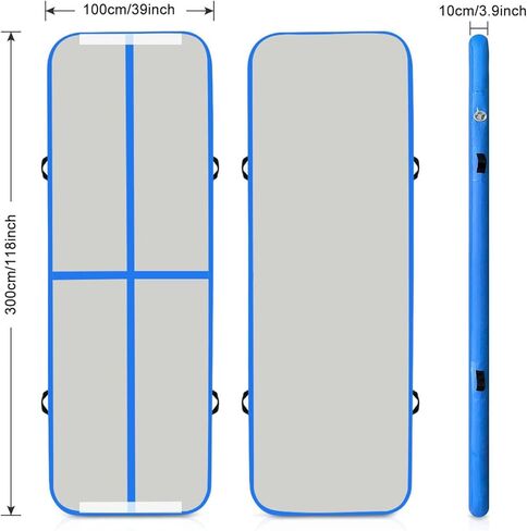 10ft 3M نفخ الجمباز حصيرة الهواء الطابق المسار تراجع حصيرة اللياقة البدنية الصالة الرياضية حصيرة اليوغا حصيرة ممارسة اليوغا حصيرة الفنون القتالية للمنزل التدريب في الهواء الطلق استخدام ث/مضخة هواء كهربائية in Kuwait