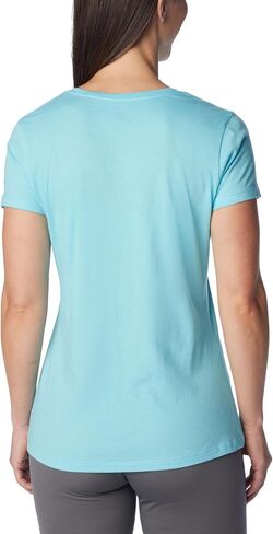 Columbia Women's Daisy Days Short Sleeve Graphic Tee, Mango Heather/Seek Outdoors, Medium in Saudi Arabia
