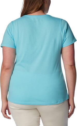 Columbia Women's Daisy Days Short Sleeve Graphic Tee, Mango Heather/Seek Outdoors, Medium in Saudi Arabia