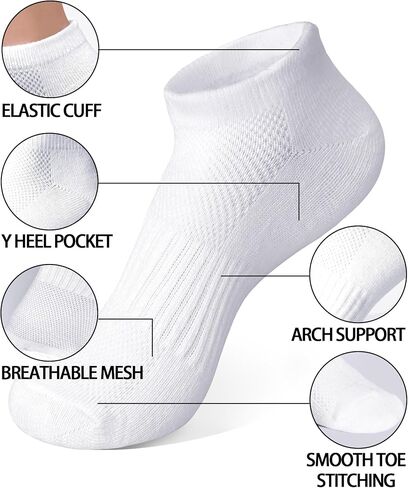 10 Pairs Kids Socks for Boys Girls Ankle Athletic Low Cut Socks Half Cushioned Crew Cotton No Show Running Sock in Kuwait