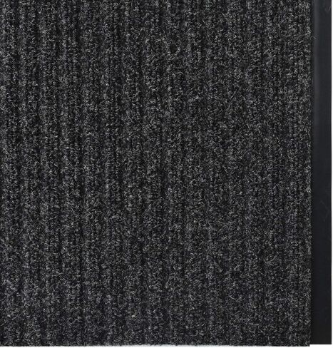 iCustomRug Heavy Duty Interior/Exterior Waterproof Utility Ribbed Vinyl Back Runner, 70 Sizes for Doorway, Balcony, Hallway, Commercial Space 4' X 52' Charcoal in Kuwait
