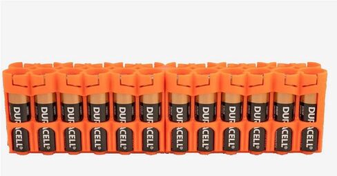 by Powerpax AAA Battery Storage Caddy, Yellow - Holds 24 Batteries (Not Included) in Kuwait