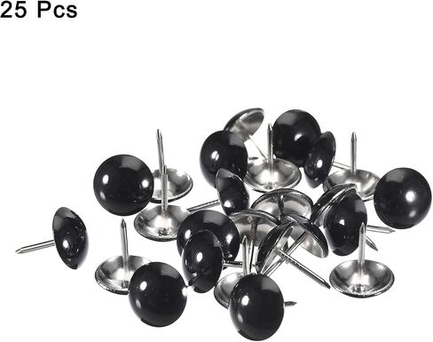 uxcell 50Pcs Upholstery Tacks, 16mmx20mm Round Head Decorative Furniture Nails Thumb Tack for Furniture Sofa Headboards, White in Saudi Arabia