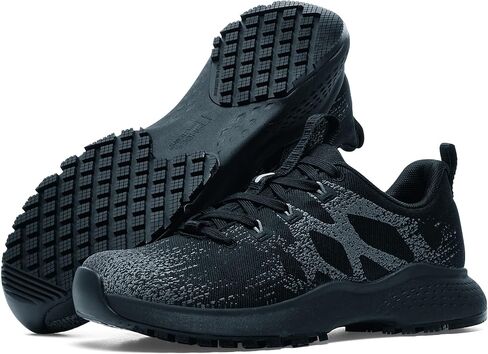 Shoes for Crews Heather II, Women's Soft Toe (ST) Work Shoes, Slip Resistant, Water Resistant, Black in Saudi Arabia