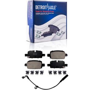 Detroit Axle - Rear Brake Pads for Chevy GMC Silverado Sierra 1500 Tahoe Suburban Colorado Yukon XL Cadillac Escalade ESV LYRIQ, Ceramic Brake Pads with Hardware Replacement in Saudi Arabia