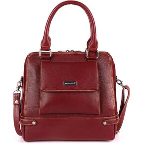 Ladies Handbags for Women Tote Bag – Leather Purses, Shoulder or Crossbody, Black, Red, Dark Green, Dark Brown in Saudi Arabia