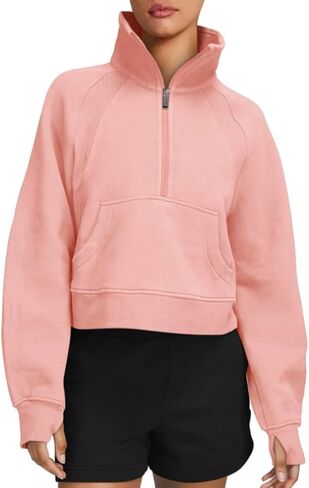 Half Half zip Hoodies اقتصاص Sweatershirt Dulover Sweatershirt 2025 ملابس الموضة ملابس مع جيب in Saudi Arabia