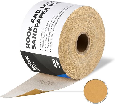 toolant 100 Grit Sandpaper Roll, 2-3/4" Wide 12 Yard Longboard hook and loop SandPaper for Automotive,Woodworking, Metal, Plastic, Sanding Blocks in Kuwait