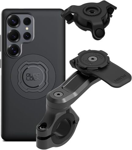 Quad Lock Motorcycle Handlebar Mount PRO Kit with Vibration Dampener and MAG Phone Case for Samsung Galaxy S25 Ultra in Saudi Arabia