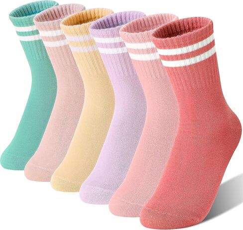 جوارب الأطفال الرياضية الرياضية الرياضية الرياضية الجوارب كرة السلة طاقم القطن في الهواء الطلق جوارب قابلة للتنفس 6 أزواج in Kuwait