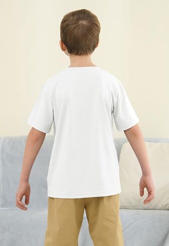 ZDC Boys Short Sleeve T Shirts Kids Summer Crewneck Tops Basic Tees with Pockets 5-14 Years in Kuwait