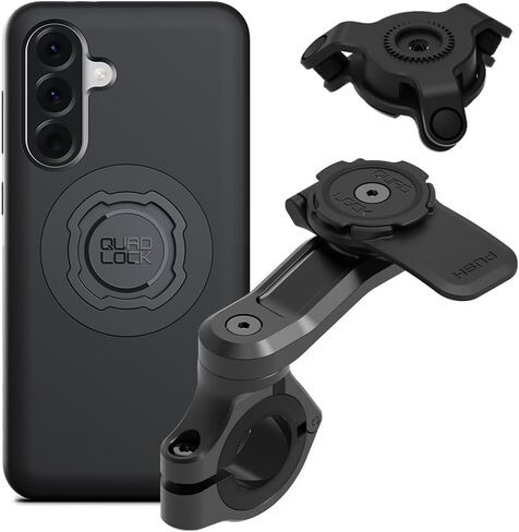 Quad Lock Motorcycle Handlebar Mount PRO Kit with Vibration Dampener and MAG Phone Case for Samsung Galaxy S25 Ultra in Saudi Arabia