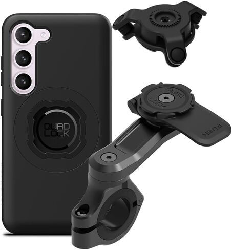 Quad Lock Motorcycle Handlebar Mount PRO Kit with Vibration Dampener and MAG Phone Case for Samsung Galaxy S25 Ultra in Saudi Arabia
