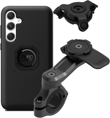 Quad Lock Motorcycle Handlebar Mount PRO Kit with Vibration Dampener and MAG Phone Case for Samsung Galaxy S25 Ultra in Saudi Arabia