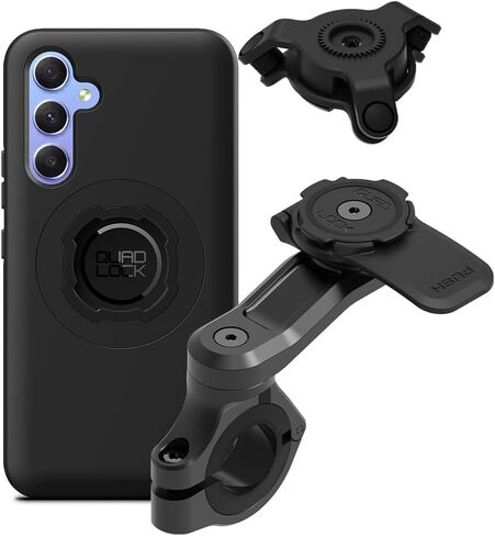 Quad Lock Motorcycle Handlebar Mount PRO Kit with Vibration Dampener and MAG Phone Case for Samsung Galaxy S25 Ultra in Saudi Arabia