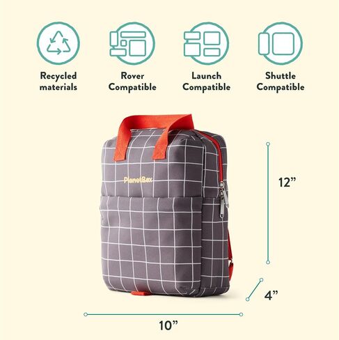 PlanetBox Lunch Tote Bag – Rockin Dino Edition 2-in-1 Convertible Backpack Lunch Tote with Adjustable Straps, Pockets & Water-Resistant Interior – Durable, BPA-Free, & Machine Wash Safe in Saudi Arabia
