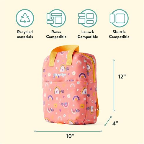 حقيبة حمل Planetbox Bag-Bag-Rockin Dino Edition 2-in-1 حقيبة غداء قابلة للتحويل مع الأشرطة القابلة للتعديل والجيوب والداخلية المقاومة للماء-متينة وخالية من BPA ، وغسل الماكينة آمنة in Kuwait