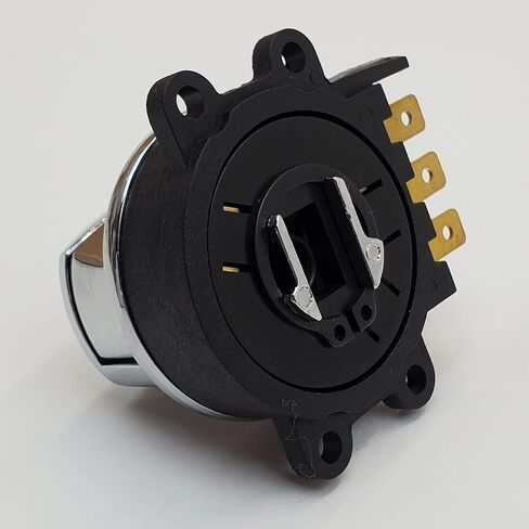Chrome Ignition Switch with Cover & 2 Round Tamper-Resistant Keys for 1996-2010 Harley Softail, 1993-2011 Dyna Wide Glide FXDWG & 1996/2013 Road King FLHR Replaces HD# 71313-96A in Saudi Arabia