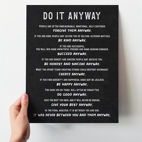 Inspirational Quotes Wall Decor for Men - Black Office Wall Decor - Motivational poster - Motivational Wall Art - Office Wall Art & Decor - positive Sayings - Do It Poster 8x10 Yellowbird Art & Design in Saudi Arabia