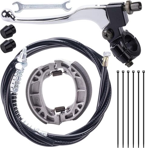 كابل فرامل بمقبض ذراع الفرامل اليسرى 67 بوصة طقم أحذية فرامل الطبل مناسب لمحرك 196cc 200cc كولمان CT200U CT200U-EX BT200X Baja Warrior Heat MB200 MB165 Massimo Mini Bike Parts in Kuwait
