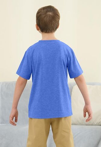 ZDC الأولاد الأكمام القصيرة tirts الأطفال الصيفية الطاقم قمم المحملات الأساسية مع جيوب 5-14 سنة in Kuwait