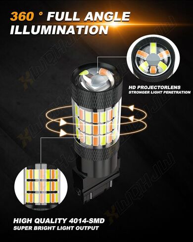 متوافق مع Chevy Silverado 1500 LED Turn Signal Lights 1999 2000 2001 2002 2003 2004 2005 2006 2007 2008 2008 2010 2012 2013 ، Switchback 3157 LED Light Lights ، 2-pack in Kuwait