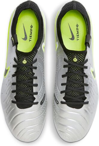 Nike Tiempo Legend 10 Elite Firm-Ground Low-Top Soccer Cleats (DV4328-001 ، Silver/Volt/Black) 9 in Saudi Arabia