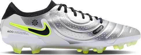 Nike Tiempo Legend 10 Elite Firm-Ground Low-Top Soccer Cleats (DV4328-001 ، Silver/Volt/Black) 9 in Saudi Arabia