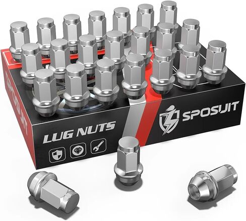 Sposuit M12x1.5 Lug Nuts - Replacement for 2001-2023 Ford Escape, 2003-2018 Focus, 2006-2020 Fusion - Closed End Chrome Lug Nut(20 Pcs) in Saudi Arabia