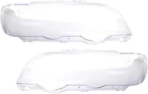 CNARDG24 CLEAR CLEAR Headlamp Lens Lens Cover Shell Laft and Gime Side Side Presention for BMW X5 E53 1999 2000 2001 2002 2003 in Saudi Arabia