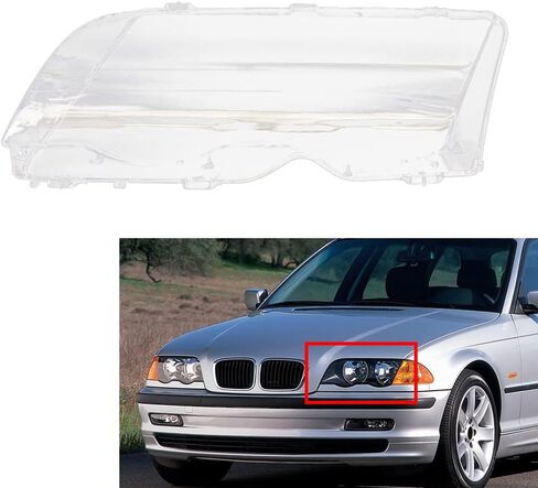 Cnardg24 Headlight Lens Cover Shell Front Lampshade Replace for BMW 3 Series E46 4 Door Sedan 1998 1999 2000 2001, Left Side in Saudi Arabia